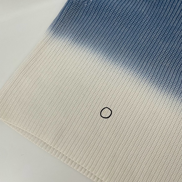 525 America Sweater Vest Blue White Ombre Knit 100% Cotton M - Picture 8 of 9